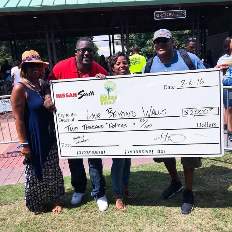 The Lesters received a $2,000 donation from Nissan South, a local car dealership in support of the August 20 #MAP16 (March Against Poverty) from Atlanta, GA to Washington, D.C.