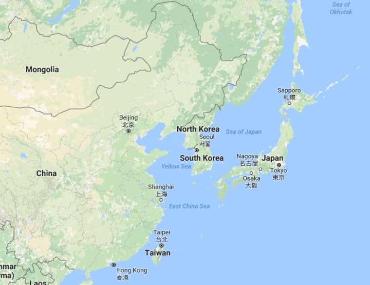 Image: Map showing Sea of Japan