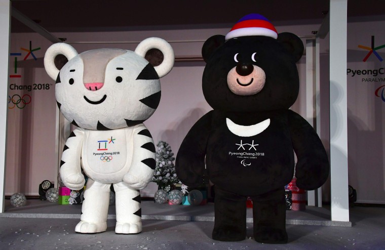 Image: PyeongChang 2018 mascots \"Soohorang\" and \"Bandabi\"