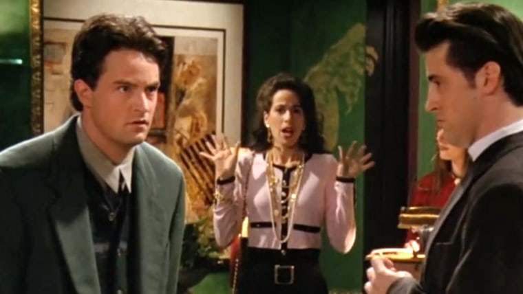 Janice and Chandler - Maggie Wheeler and Matthew Perry on "Friends"