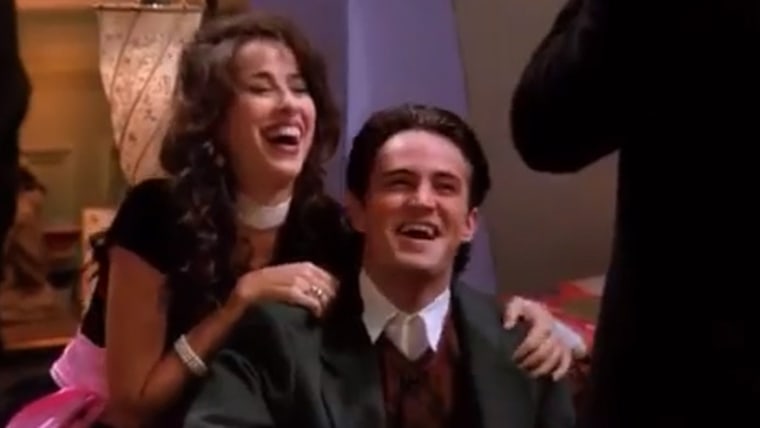 Janice and Chandler - Maggie Wheeler and Matthew Perry on "Friends"