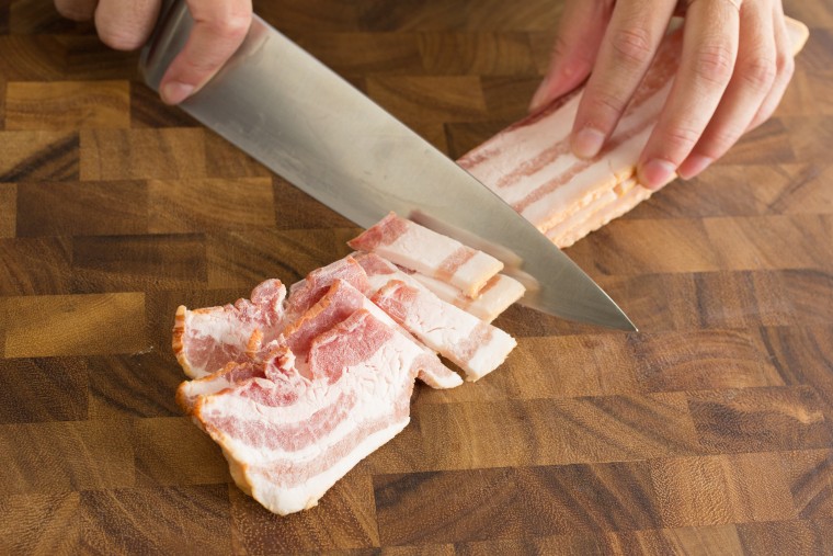 Freeze bacon for easier slicing
