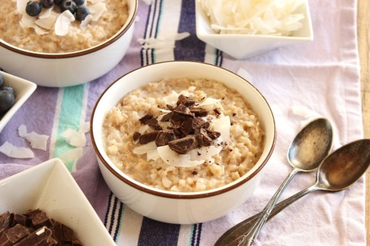 Slow-cooker spiced coconut steel cut oatmeal