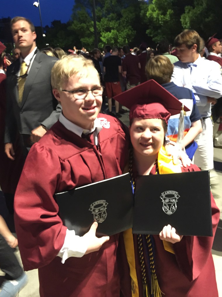 A young man with Down syndrome learns that he was accepted to University of Georgia for college.