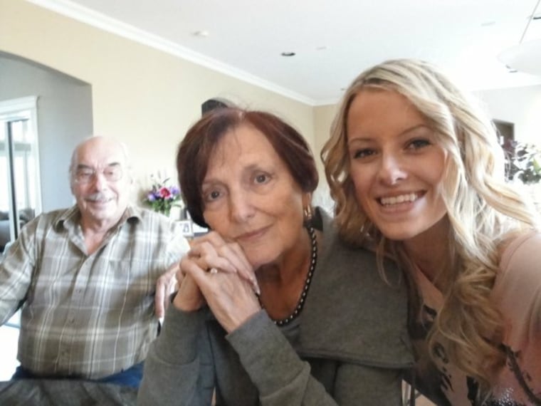 Ashley Bartyik with her grandparents, British Columbia, Canada, Fraser Health