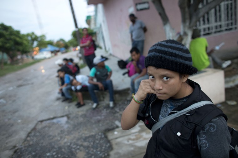 A 14-year-old Guatemalan girl traveling alone to the U.S through Mexico.