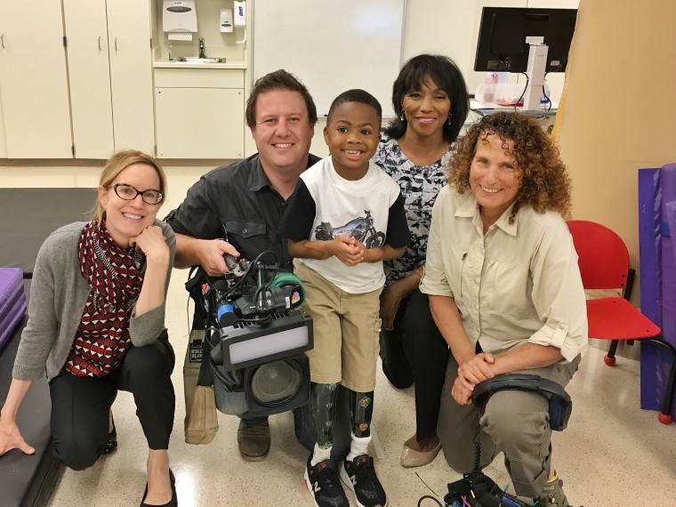 NBC News team with Zion Harvey.