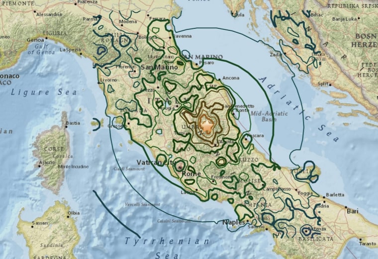 IMAGE: Italy quake map