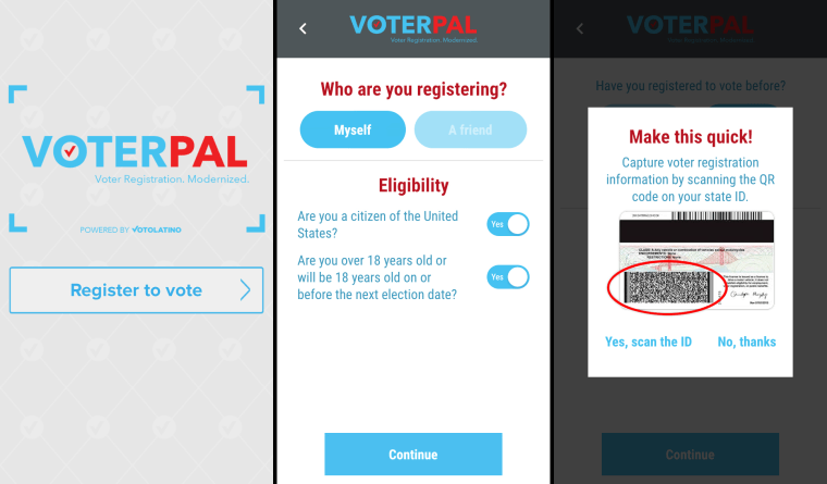 Image: The VoterPal voter registration app streamline the voter registration process for people with access to a smart phone