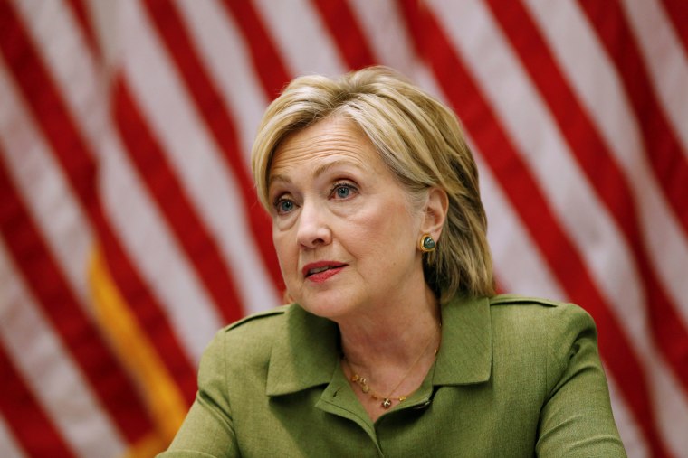 Image: U.S. Democratic presidential nominee Hillary Clinton delivers remarks at a gathering of law enforcement leaders at John Jay College of Criminal Justice in New York