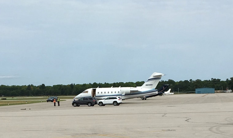 Image: A co-pilot suspected of being drunk was arrested at Traverse City airport.