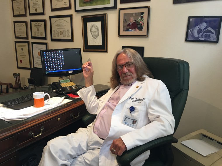 Dr. Harold Bornstein in his office.