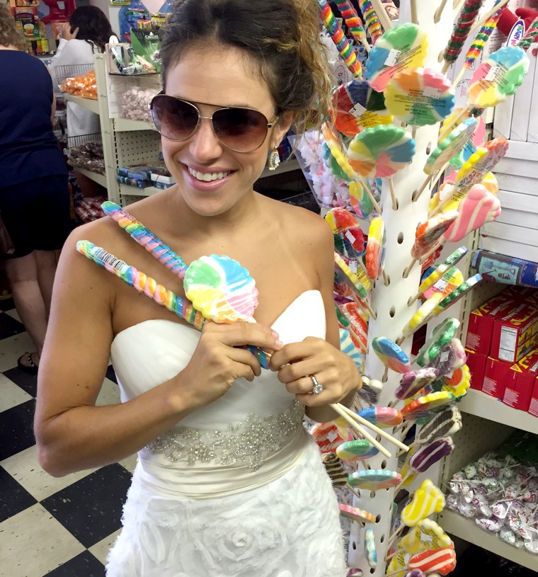 Bride wears wedding dress every year