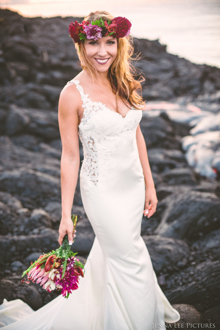 Lauren Michaels in volcano wedding photos shot by Jenna Lee