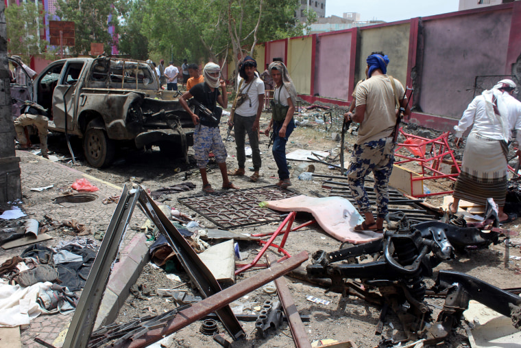 Image: The scene of the bombing in Aden
