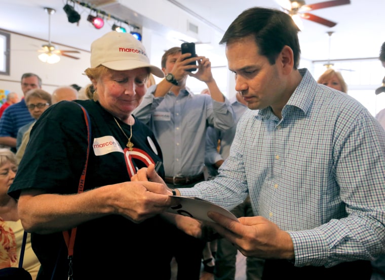 Image: Ann Harris and Marco Rubio