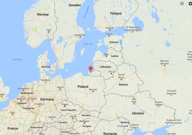 Image: Map showing Kaliningrad, Russia