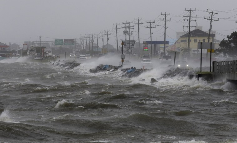 Image: Hurricane damage in Manteo, N.C.