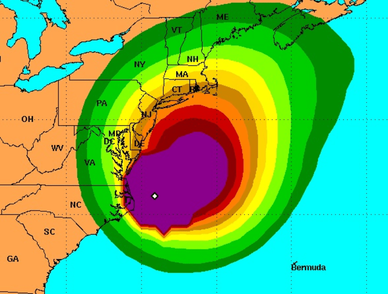 IMAGE: Hermine wind projection
