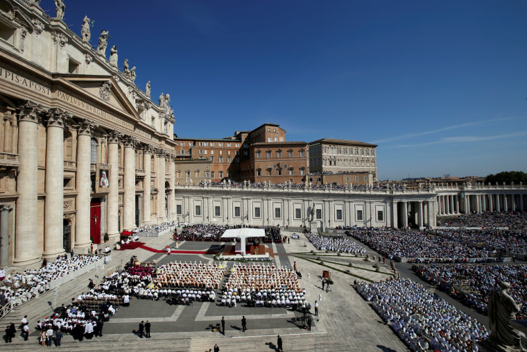 Image: Saint Peter's Square as Pope Francis leads a mass for the canonization of Mother Teresa of Kolkata.