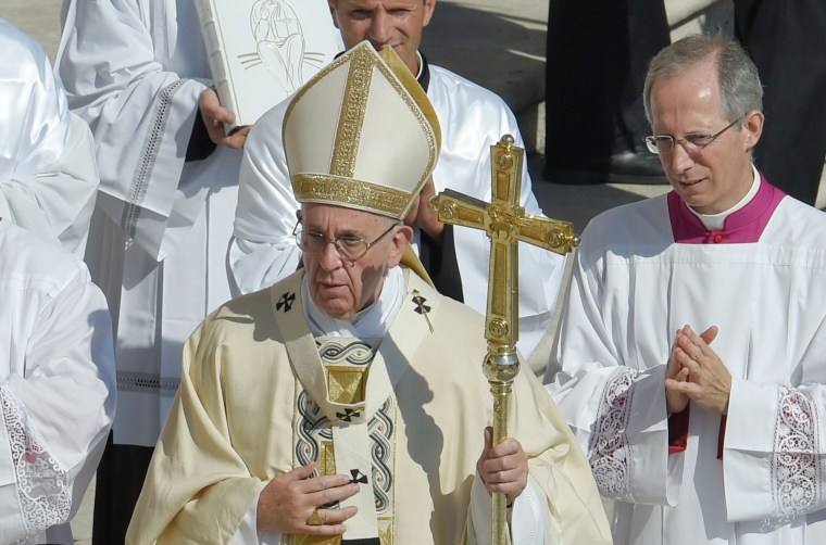 Image: Pope Francis leads a Holy Mass and canonization of Saint Teresa