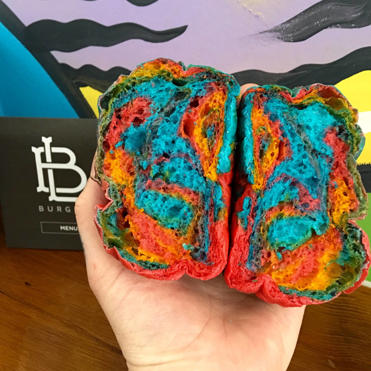 Rainbow Burger Bun