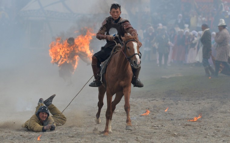 Image: TOPSHOT-KYRGYZSTAN-NOMAD-GAMES