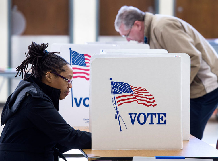 People vote in the Super Tuesday primary on March 1, 2016.