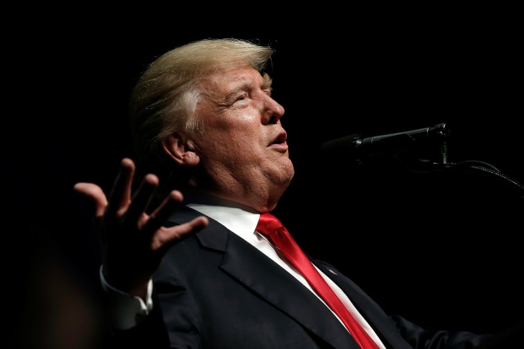 Image: Republican presidential nominee Donald Trump speaks at a campaign rally in Greenville