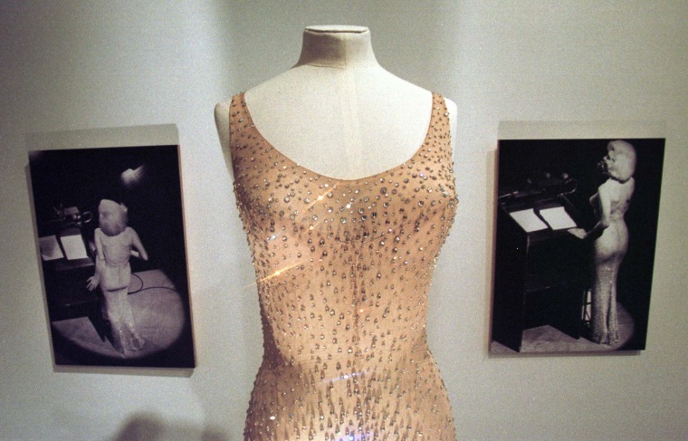 The dress Marilyn Monroe wore during her famous birthday tribute to President John F. Kennedy