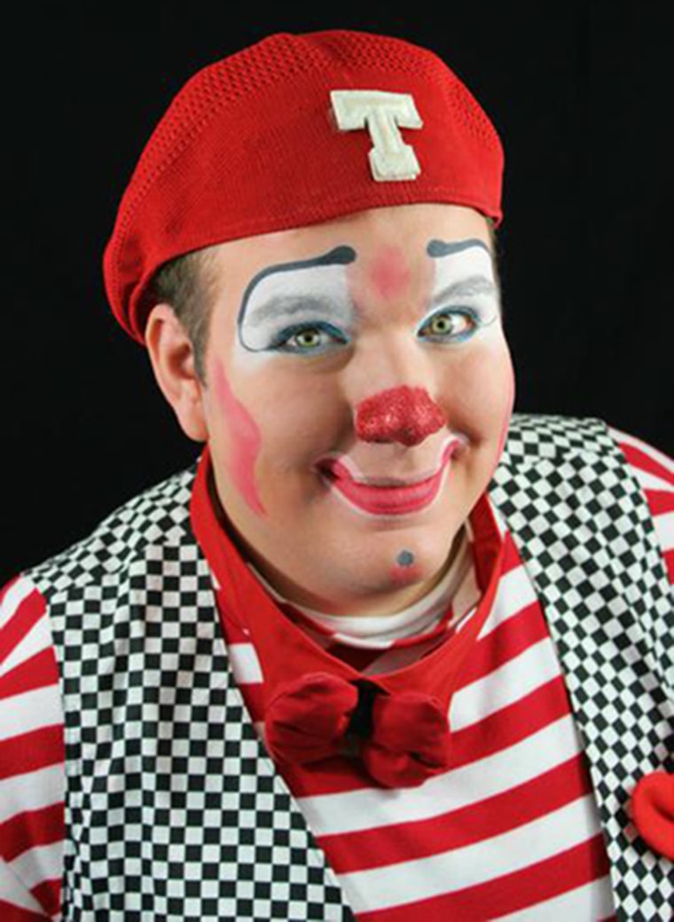 Kelly Monfort, aka Mr. Twister, said he plans to notify the police the next time he goes out in clown makeup.