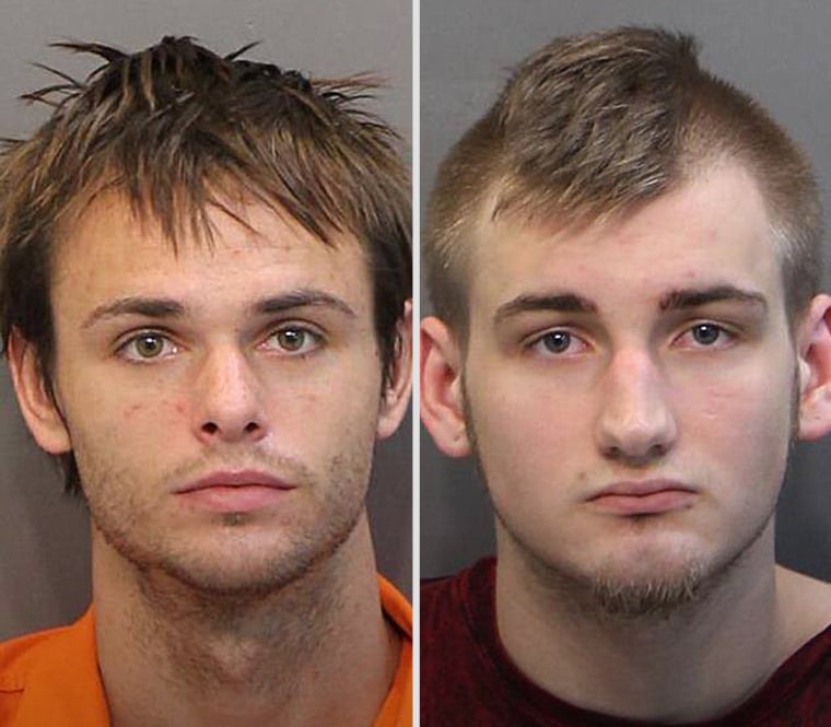 Dustin Lee Adams, left, and Dylon Lafollette escaped from the Hamilton County Jail in Chattanooga, Tennessee.