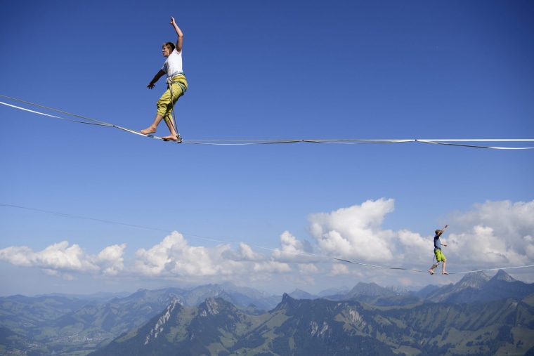 Image: Highline Extreme in the Swiss Alps near Fribourg