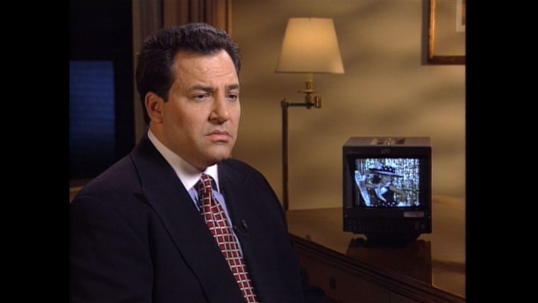 Josh Mankiewicz covering the JonBenet Ramsey case in January of 1997.