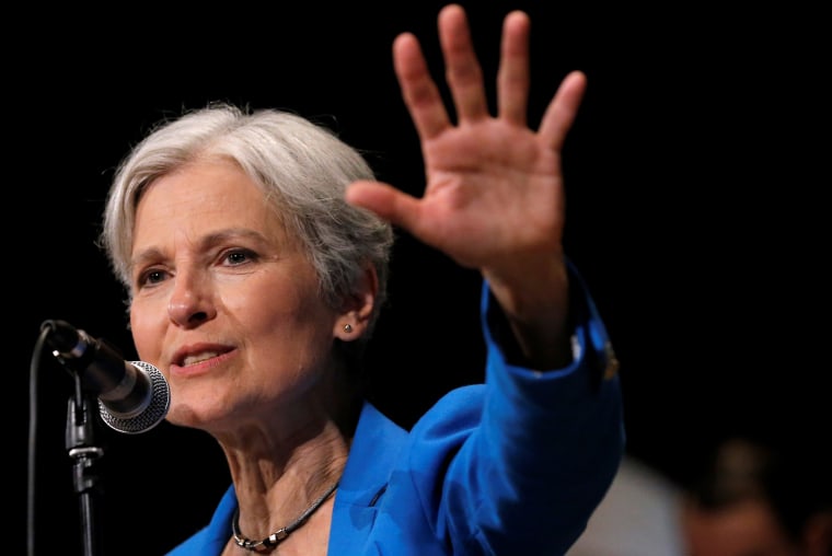 Image: Green Party presidential candidate Jill Stein speaks at a campaign rally in Chicago