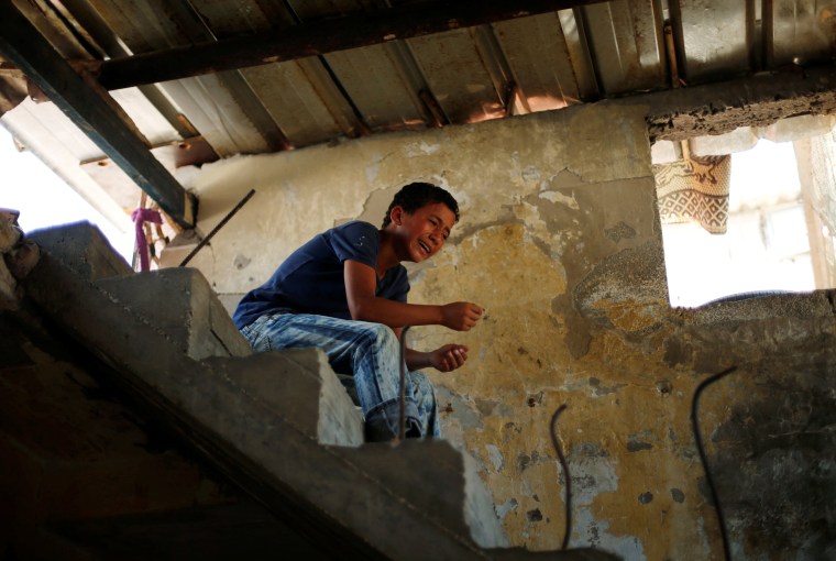 Image: A boy cries during the funeral of Abdel-Rahman Al-Dabbagh, an 18-year-old Palestinian who was killed on Friday during a rock-throwing protest near the Gaza-Israel border, in central Gaza Strip