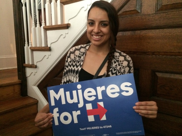 Elsie Guerrero attended a Mujeres in Politics brunch for the Hillary Clinton campaign on Sept. 10, 2016.