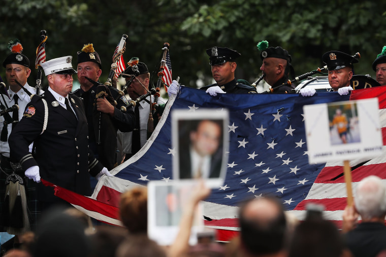Image: 15th Anniversary Of 9/11 Attacks Commemorated At World Trade Center Memorial Site