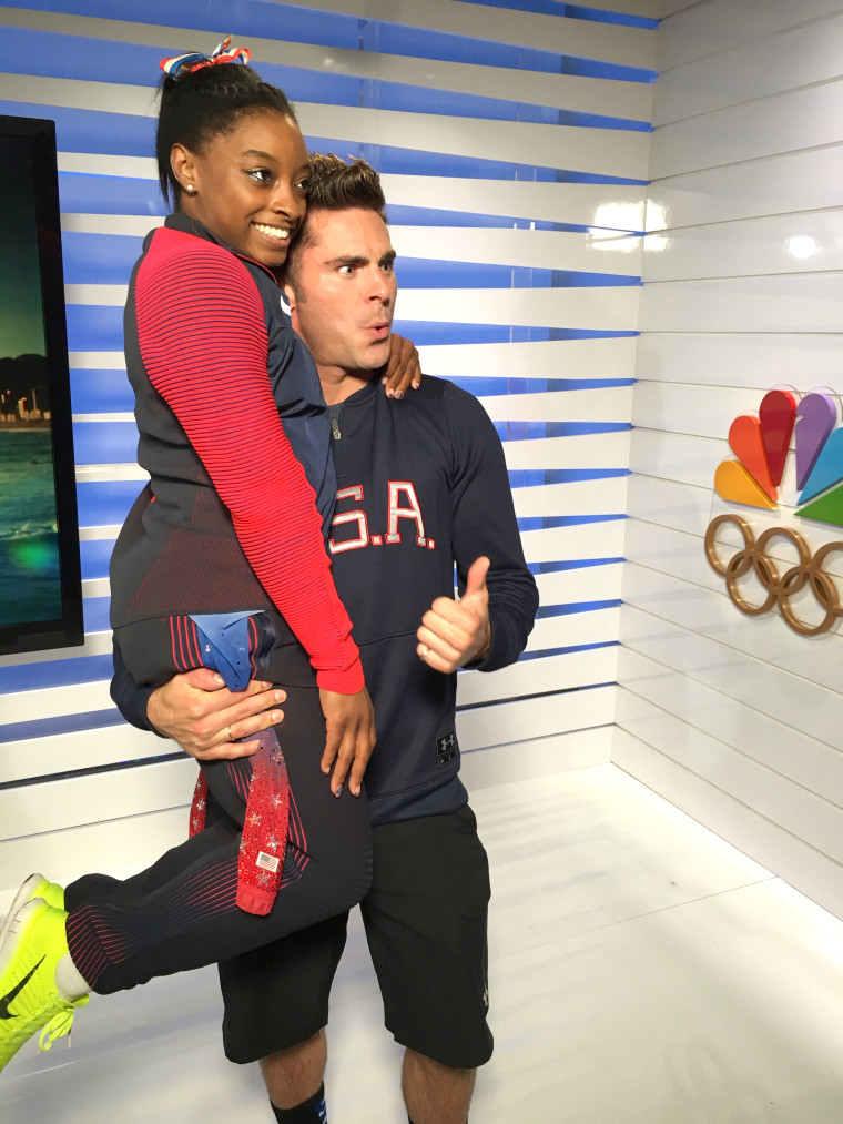 Zac Efron and Simone Biles