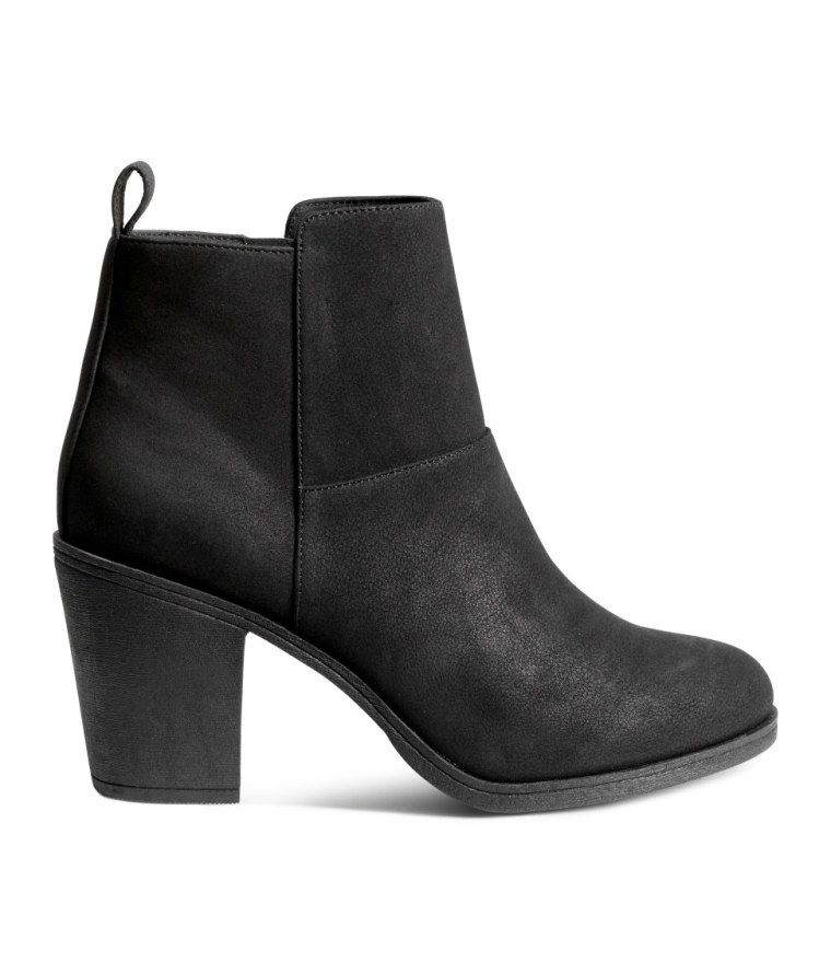 Leather look ankle discount boots