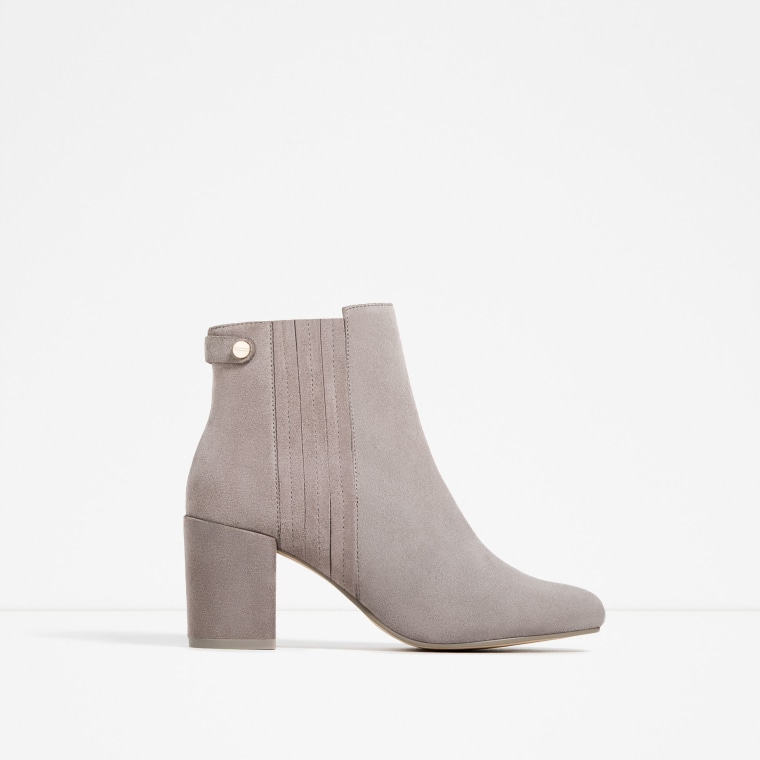 Zara grey suede ankle boots