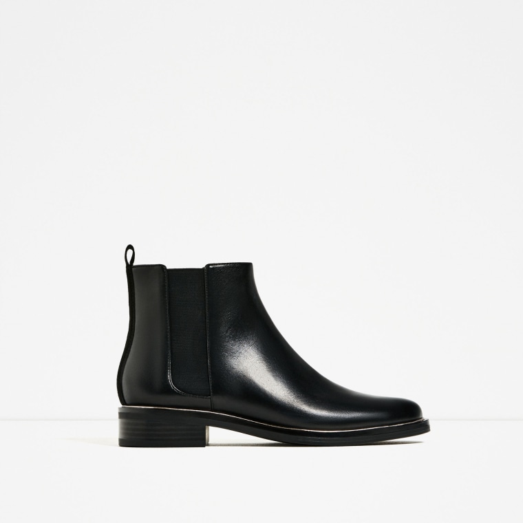 Zara patent leather ankle boots