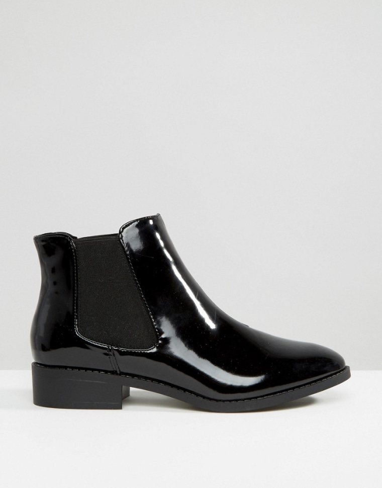 River Island patent leather Chelsea boots