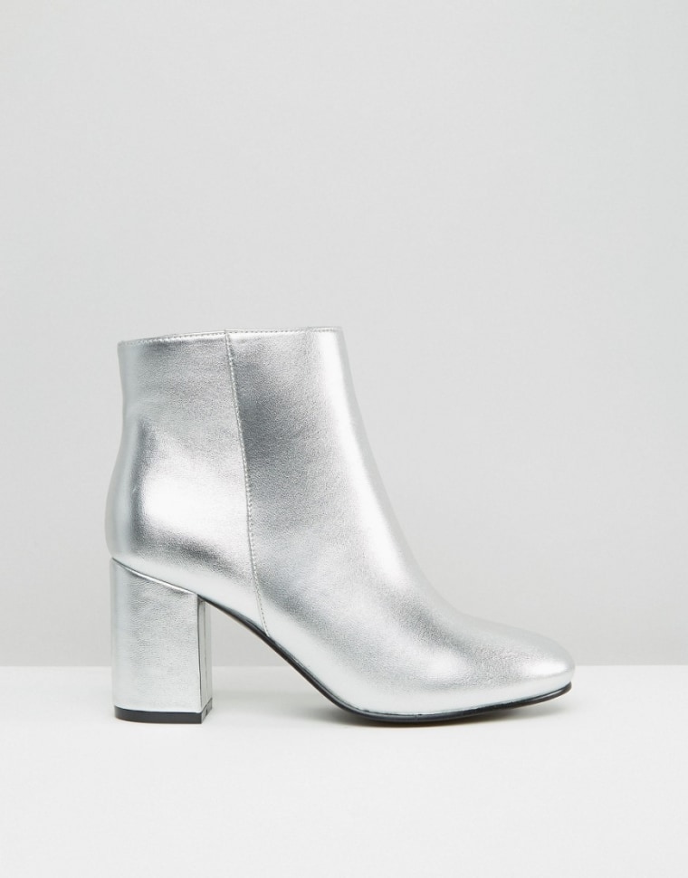 ASOS metallic ankle boots