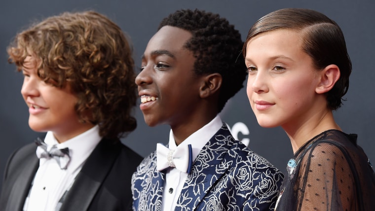 Caleb McLaughlin, Millie Bobby Brown and Gaten Matarazzo