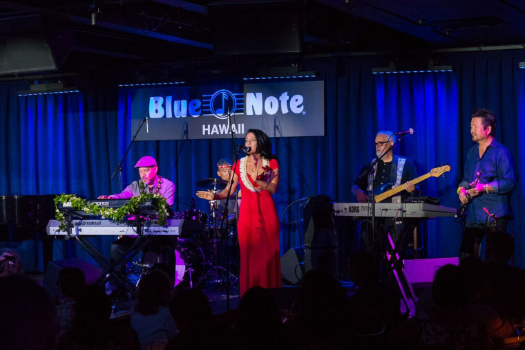 Hiroshima performing at Blue Note Hawaii with featured guest vocalist Yvette Nii.