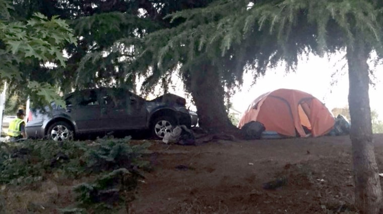 IMAGE: Seattle homeless camp accident