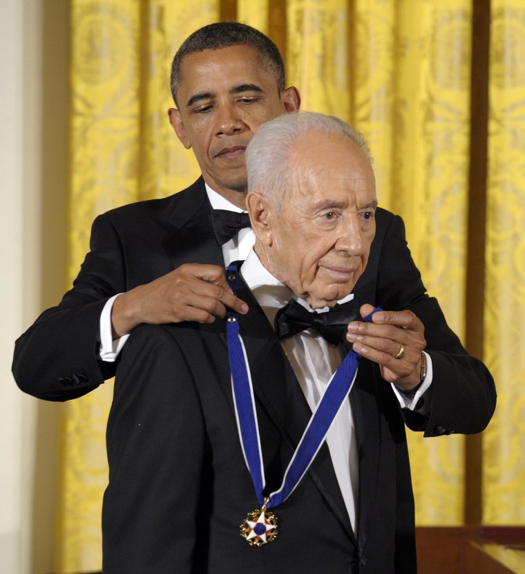 Image: Barack Obama, Shimon Peres