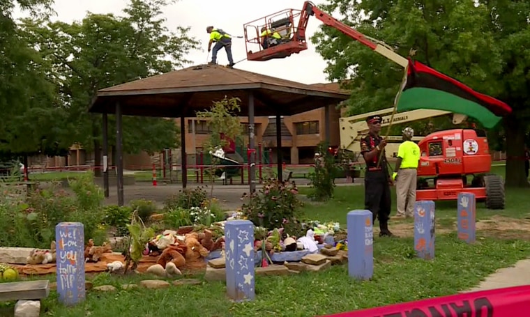 The gazebo where 12-year-old Tamir Rice was shot and killed by a Cleveland police officer is being dismantled starting Wednesday and shipped to a Chicago museum for display.