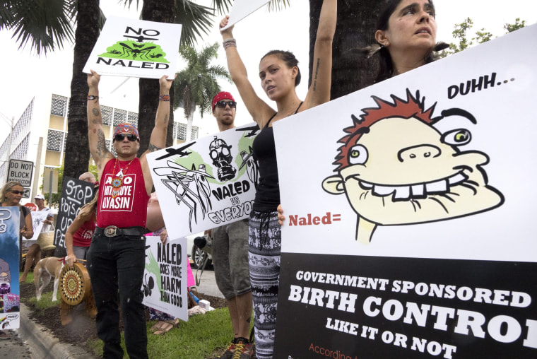 Image: Miami Beach residents protest against the Naled insecticide's spray.